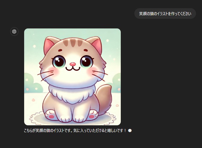 ChatGPTで作成した猫の画像